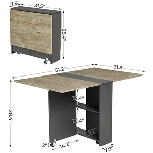 Folding <b>table</b>, small square <b>table</b>, <b>dining</b> <b>table</b>, home use, simple, movable, <b>foldable</b> small rectangular <b>dining</b> <b>table</b>, minimalist - Product Image 4