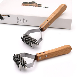 Peine de acero inoxidable para mascotas para perros de pelo largo como Golden Retrievers Cepillo desenredante para eliminar el pelo suelto para gatos - Product Image 2