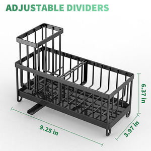 Organizador de Fregadero de Cocina de Acero al Carbono Inoxidable, Estante Metálico para Platos y Especias, Escurridor <span class=keywords><strong>Enrollable</strong></span> para Platos - Product Image 3