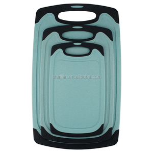 Board Chopping Set Cutting Board Set Plastic Bpa Free Wheat Straw 3 Piece Cutting Board Chopping Block Set With Juice Grooves