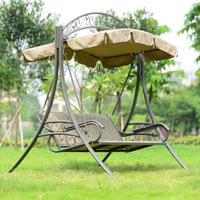 Nouveau design extérieur jardin 3 places patio balançoire chaise avec auvent réglable et cadre en acier durable balançoires chaises pour cour