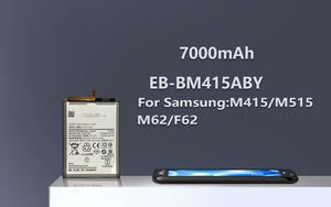 Spot Goods Reemplazo de paquetes de batería de teléfono de alta calidad <span class=keywords><strong>7000MAH</strong></span> para <span class=keywords><strong>Samsung</strong></span> <span class=keywords><strong>Galaxy</strong></span> M415 M515 M62 F62 Batería - Product Image 3