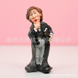 Figuras de juez, 2 piezas, resina sintética, decoración para el hogar y la oficina, diseño de retrato de estilo tradicional - Product Image 3