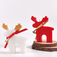 Bougie parfumée sur le thème des fêtes de Noël, forme de mouflon, d'elk, de cerf, décorations de fête, bougie en cire de soja aromatique