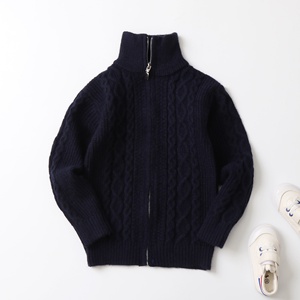 Vente en gros de haute qualité pour garçon <span class=keywords><strong>col</strong></span> <span class=keywords><strong>roulé</strong></span> <span class=keywords><strong>col</strong></span> montant cardigan en cachemire pulls en coton pour enfants vêtements d'automne et d'hiver - Product Image 6
