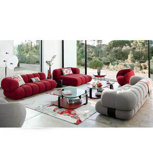 Canapé 2 places moderne en velours inclinable sur mesure pour atelier, hôtel, villa, hall d'entrée, salon et chambre d'hôtes - Product Image 2