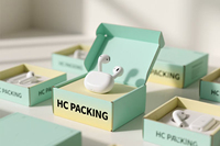 Emballage pour écouteurs avec boîte en papier et insert intérieur en blister, boîtes pour écouteurs