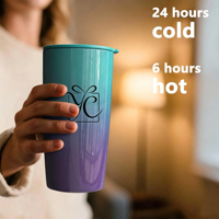Tasse isotherme en acier inoxydable 20 oz avec logo personnalisé, anti-fuite, pour voyage, compatible porte-gobelet voiture, cadeau d'affaires – Vente chaude