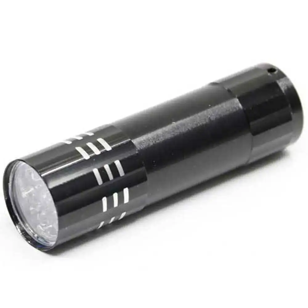 Linterna UV de luz negra, luz LED fluorescente con detección de agente ámbar, Detector de billetes, linterna de luz púrpura, 9 LED