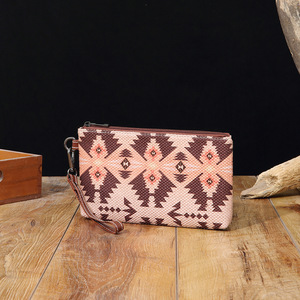 กระเป๋าคลัทช์ผ้าฝ้ายลินินพิมพ์ลายสไตล์โบฮีเมียนยุโรปอเมริกันย้อนยุคสำหรับผู้หญิง  กระเป๋าใส่โทรศัพท์  กระเป๋าสตางค์ TK - Product Image 6