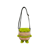 Tas Selempang Plush Bentuk Ember Desainer Khusus untuk Wanita, Tas Messenger Dompet Unik dengan Tali yang Dapat Dilepas