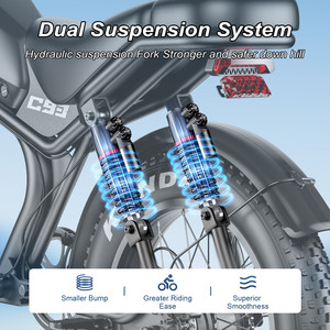 EMOKO C93 con consegna rapida bici elettrica doppio motore 48V 23AH Bicicleta elettrica - Product Image 2