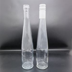 Botellas de Vidrio Vacías, Transparentes, Redondas y Cónicas de 375 ml (12 oz) para Licor, Vino, Whisky, Botella de Vidrio para Bebidas Espirituosas con Cuello Largo - Product Image 5