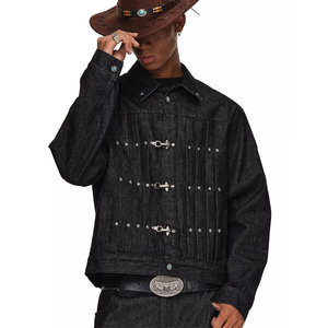 Vintage Japanese <b>Rhinestone</b> Designer <b>Jacket</b> Buckle Fireman Clasp <b>Jacket</b> Plus Size Men's <b>Jackets</b> Y2K Streetwear Outdoor <b>Jackets</b> - Product Image 2