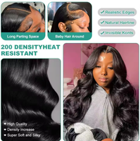 NUEVA Peluca de Encaje Frontal HD XZY 2025, Económica, al por Mayor, con Ondas Suaves, 13X4/13X6, Sin Pegamento, Cabello Virgen Vietnamita, 250% de Densidad, Larga