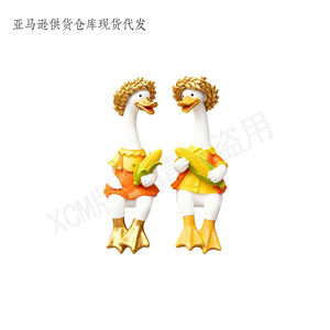 Juego de Figuras de Patos de Resina Personalizadas, Patos con Sombrero de Calabaza y Manzanas para una Decoración Encantadora de Otoño y Acción de Gracias - Product Image 4