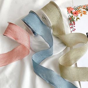 En stock – Ruban en mousseline froissée élégant et polyvalent de 4 cm, 10/20 yards, idéal pour les décorations de douche nuptiale et d'invitations - Product Image 2