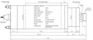 Motor de Husillo CNC Refrigerado por Agua HQD GDK125-9Z/5.5 450Hz <span class=keywords><strong>6P</strong></span> 5.5Kw ER32 125mm 9000rpm para Fresado y Taladrado con Accionamiento por Inversor Permanente - Product Image 3