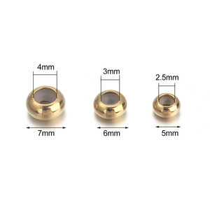 Stainless Steel Rubber Ring Positioning <b>Beads</b> Round Spacer <b>For</b> <b>Bracelet</b> Making Jewelry Accessories 8mm 10mm 12mm - Product Image 3
