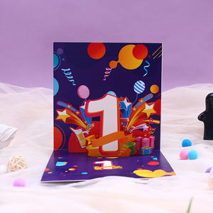 การ์ดขอบคุณงานแฮนด์เมดสำหรับวันครบรอบการทำงาน 3 มิติ 1 ปี พร้อมการตัดแบบไดคัท พิมพ์เคลือบด้าน ดีไซน์ทันสมัย ทำจากกระดาษ - Product Image 3