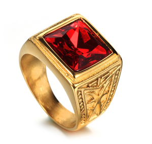 1 gramos <span class=keywords><strong>18</strong></span> K <span class=keywords><strong>oro</strong></span> rubí zafiro precios en paskistan dubai latón anillo <span class=keywords><strong>de</strong></span> los hombres - Product Image 2