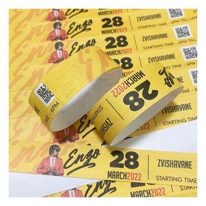 Bracelets Tyvek personnalisés pour événements, bracelets en papier de 3/4 pouce, billets d'entrée <span class=keywords><strong>pas</strong></span> chers pour concerts - Product Image 1