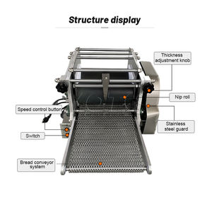 Machine à pain arabe, à pita et à tortillas automatique, petite, motorisée, pour la cuisson et la découpe de pain, 40 pièces/min - Product Image 2