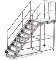 Main courante en alliage d'aluminium durable de conception moderne pour escalier extérieur, décoration de bâtiment sécurisée, application murale au sol