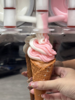 Distributeur de yaourt glacé et de crème glacée à 3 barils de comptoir, 160 portions par heure, 70g chacune