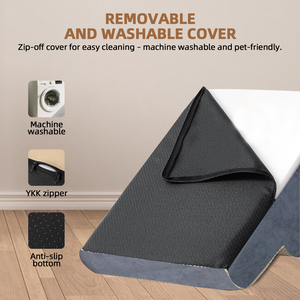 ODM ODM Op maat gemaakte traag schuim honden- en katten trappen, hondenopgangen voor trappen, hondenstappen voor banken en bedden met afneembare hoes - Product Image 4