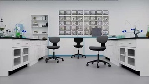 Chaise de bureau ergonomique moderne en cuir, design exécutif, réglable en hauteur, pivotante, avec appui-tête intégré pour le <span class=keywords><strong>travail</strong></span> sur ordinateur et les visites - Product Image 5