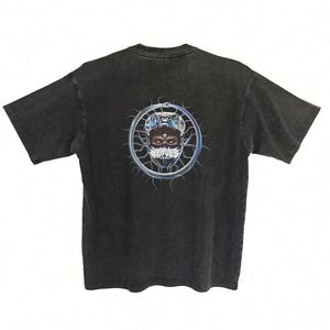 250gsm <b>Drop</b> Shoulder Heavyweight T-shirt Blank Heavy Cotton Streetwear Boxy Ographic Oversized Mens Custom <b>Acid</b> Wash T Shirt - Product Image 1