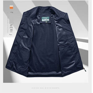 نوعية جيدة سريعة الجافة حجم كبير معاطف في الهواء الطلق سستة لينة قذيفة سترات المشي لمسافات طويلة سترة متعددة جيب سريعة الجفاف - Product Image 5