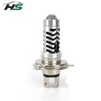 Ampoule LED pour moto HSSH 10W, blanc jaune double couleur, 12-60V, 6500K-7000K, phare de remplacement pour moto
