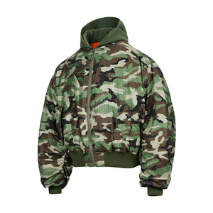 Streetwear Camouflage Bling Diamond Heat Transfer Rhinestone Bedazzled <strong>Sparkle</strong> Camo Zip up <strong>Jacket</strong> Men Manufacturer - Product Image 1