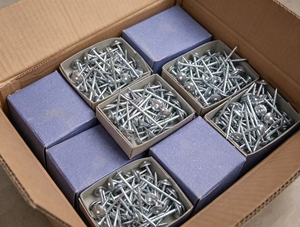 Clavos de Acero al Carbono Galvanizado BWG9 para el Mercado Sudamericano con Arandela de Goma, Clavos para Techos Tipo Paraguas con Vástago Liso/Trenzado - Product Image 1