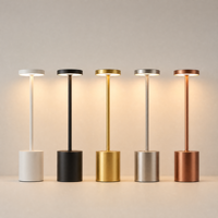 Lampe de table LED sans fil en métal, moderne, rechargeable, à intensité variable par toucher, portable, pour bureau, décoration de chambre de luxe, protection des yeux