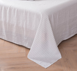 Juego de sábanas de lino francés lavado vintage, funda de almohada tejida y juego de sábanas de ropa de cama - Product Image 3