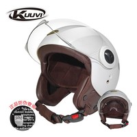Casque Demi-Face Rétro Certifié Kuuvi DOT ECE 22.06 en ABS pour Véhicules Électriques et Motos – Sécurité Toutes Saisons – Neuf