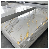 Panneaux muraux en PVC imitation marbre, plaque en PVC UV, 1220 mm * 2440 mm * 3 mm