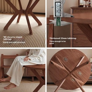 Farshatti Hiện Đại Trung Quốc Phong Cách Rắn Gỗ Gấp Bàn Ăn Mới Đứng Có Thể Gập Lại Bên Bảng Cho Hộ Gia Đình Nhỏ Hoặc Căn Hộ - Product Image 3