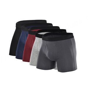 Personalización de lujo 95% algodón 5% Spandex Calzoncillos bóxer en blanco Calzoncillos bóxer cómodos para hombres - Product Image 1