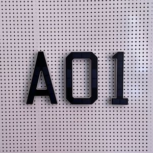 Solar Powered Acrylic LED Number Light 17cm 6.7 Inch Outdoor Door Sign ABCD Steady Blue In Black Eco Friendly - Product Image 2