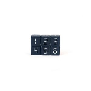 Dés numériques en plastique à 6 faces, noirs, à coins arrondis, 16 mm, en acrylique standard, pour jeux de société et apprentissage des mathématiques - Product Image 2