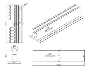 FarSun pannello PV profilo assemblaggio modulo solare impianto di produzione U Mini binario