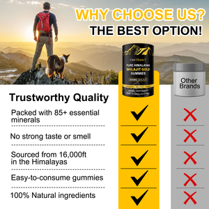 Shilajit Gummies 85 + Trace minerals fulvic <span class=keywords><strong>Acid</strong></span> บริสุทธิ์ himalayan shilajit GOLD gummies with ashwagandha สำหรับผู้ชายและผู้หญิง - Product Image 4