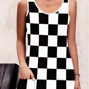 Robe élégante maxi à col rond et manches courtes, design personnalisé, pour femmes grandes tailles, <span class=keywords><strong>XL</strong></span>, 100% polyester - Product Image 1