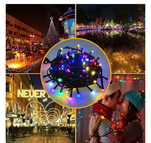 Màu xanh lá cây Cáp 1000 dẫn chuỗi đèn 100m giáng sinh Cổ Tích Đèn ngoài trời không thấm nước cây Vòng Hoa Kỳ nghỉ giáng sinh trang trí - Product Image 4