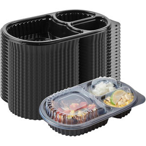 กล่องพลาสติกใส่อาหารแบบใช้แล้วทิ้ง PP 2-3 ช่อง สำหรับขายส่ง เหมาะสำหรับบรรจุอาหารกลางวันและอาหารแบบนำกลับบ้าน - Product Image 2