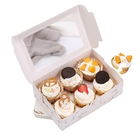 Nouvelle boîte à tartelettes en carton blanc Pulida 2026, vente en gros, 6 pièces, emballage jetable, boîte à pâtisserie